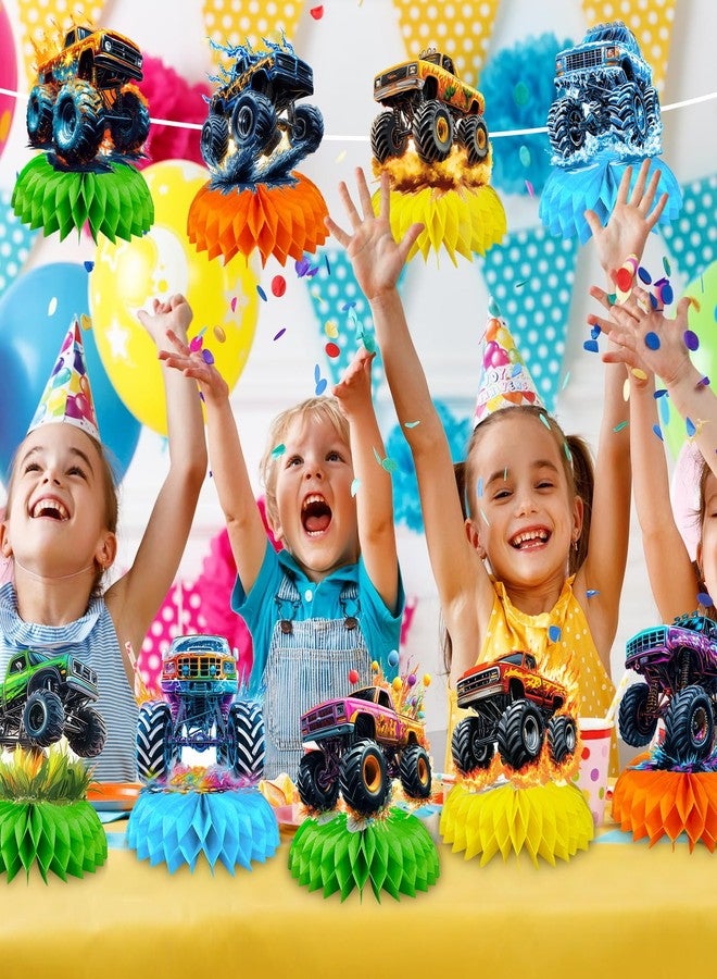 BQC 9 Pcs Monster Truck Table Decorations Monster Truck Birthday Decorations Monster Truck Centerpieces Monster Truck Party Supplies - Image 3